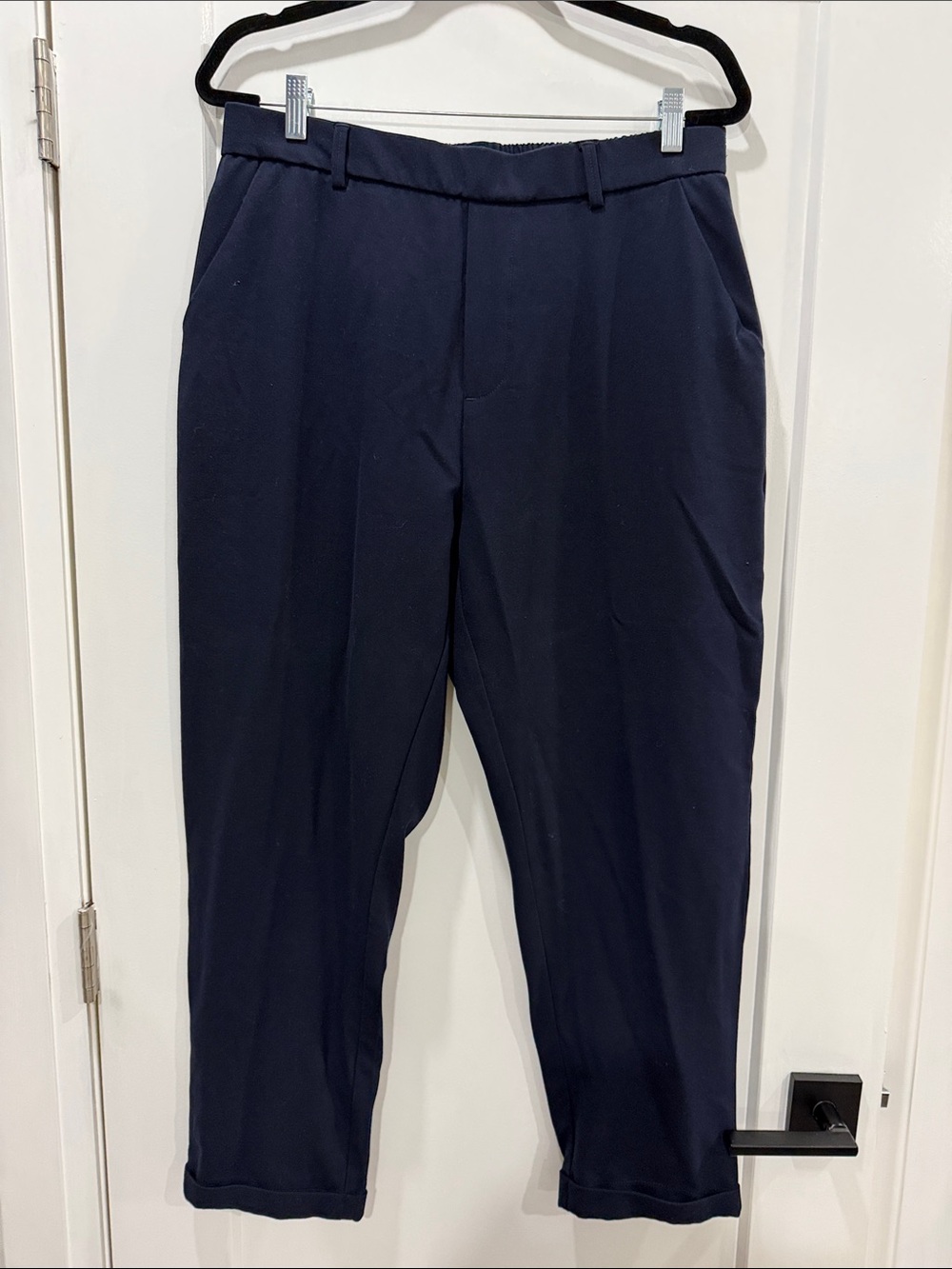Classic Navy Women's Tailored Pants elastic waist size us 12